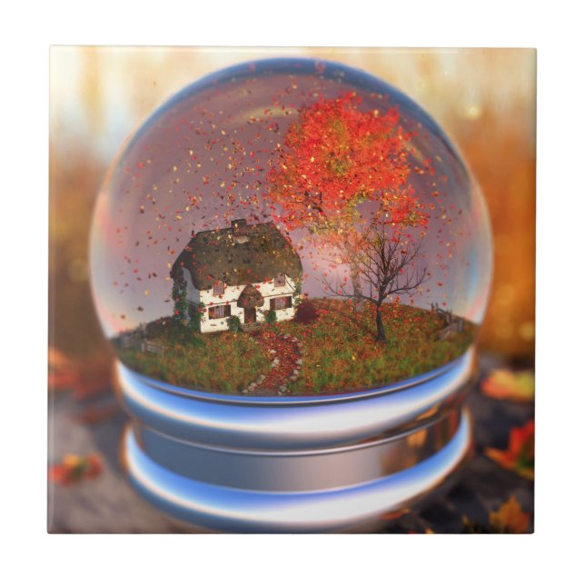 Ahornleaf Globe Decorative Tile Fliese (Vorderseite)