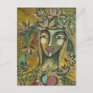 Ahornleaf Goddess Postcard Postkarte