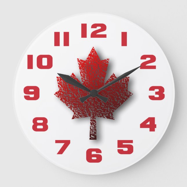 Ahornleaf Große Wanduhr (Vorderseite)