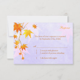 Ahornleaf Herbstlandhochzeit RSVP-Karte RSVP Karte