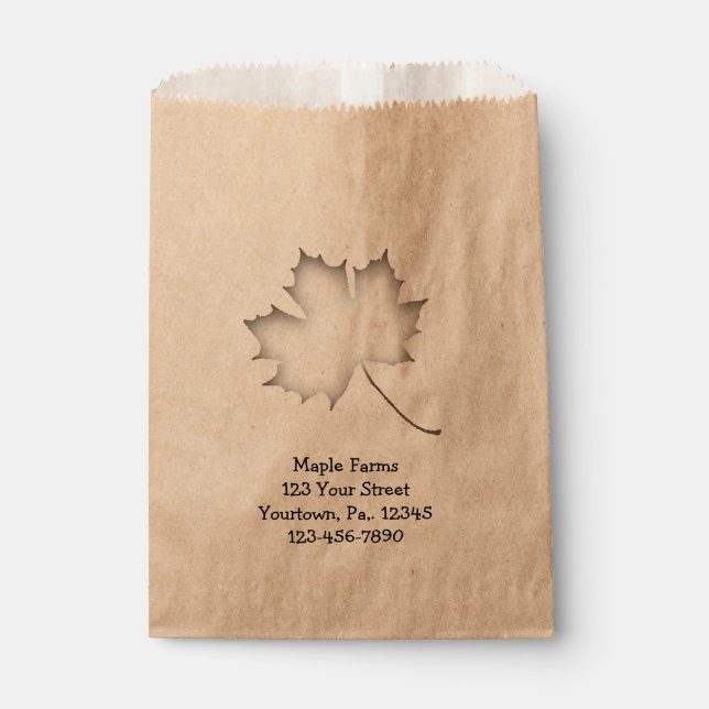 Ahornleaf-Imitate Cutout-Produktverpackung Geschenktütchen (Vorderseite)