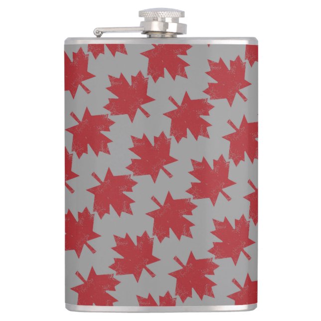 Ahornleaf Muster Flachmann (Vorderseite)