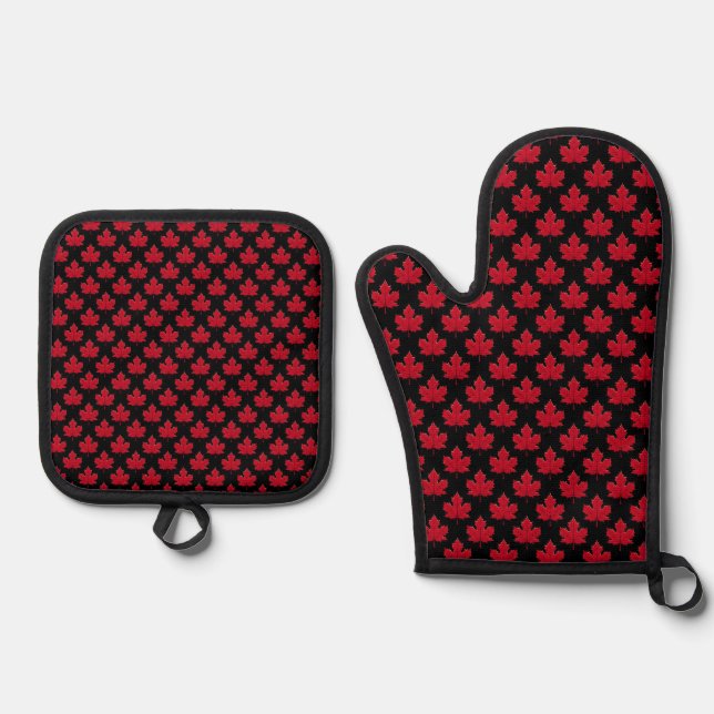 Ahornleaf Oven Mitts & Pothalter Ofenhandschuh & Topflappen-Set (Vorderseite)