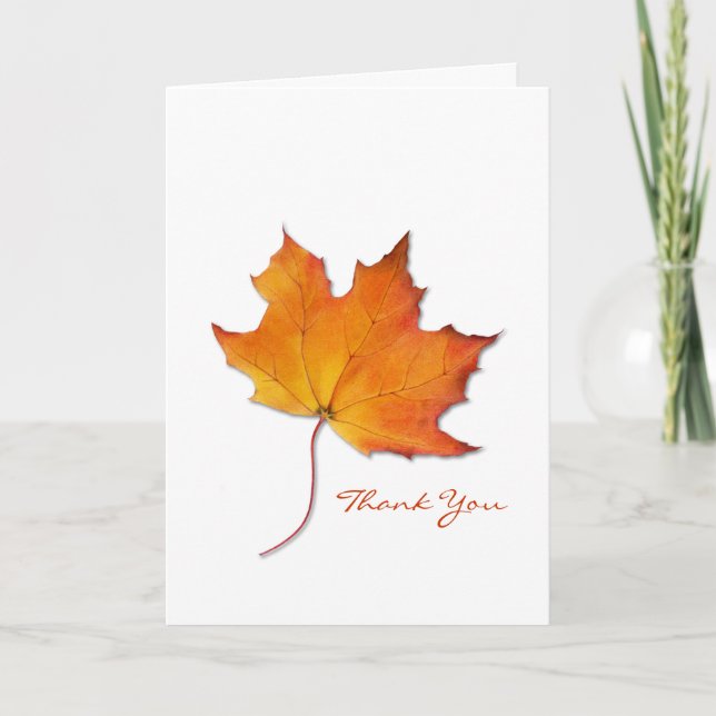 Ahornleaf Vielen Dank 2 Note Card Dankeskarte (Vorderseite)