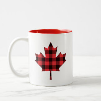 Ahornleder Buffalo Karierter Karo Muster Zweifarbige Tasse