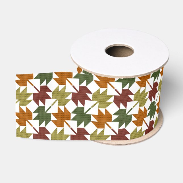 Ahornleder-Quiltmuster-Design 1 Ripsband (Spule)