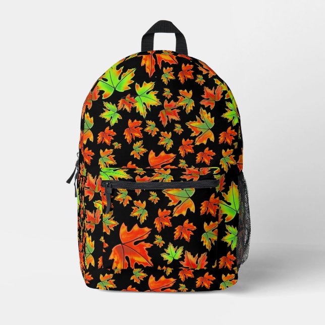 Ahornmarmelade-Blätter in Rot-Orange Bedruckter Rucksack (Vorderseite)
