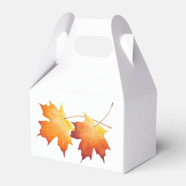 Ahornpaare auf einer Gable-Favor-Box Geschenkschachtel (Vorderseite)
