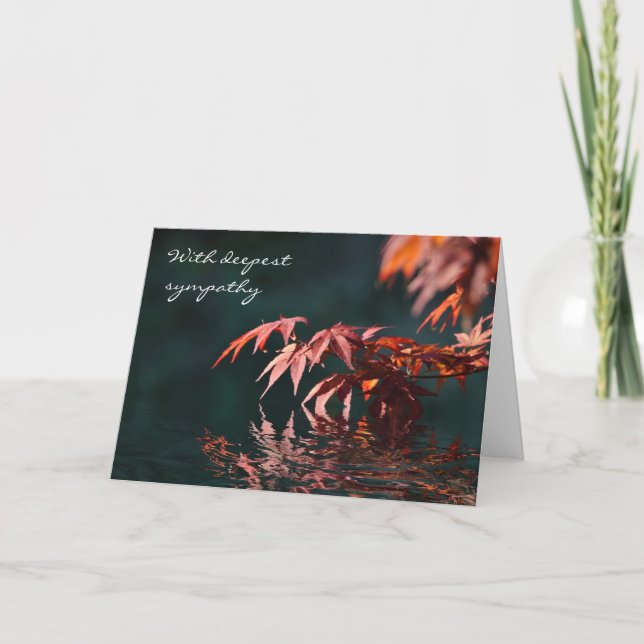 Ahornreflektionen Beileid Karte (Vorderseite)