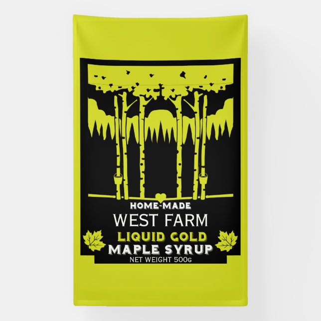 Ahornsirup-Bauer Markt Banner (Vertikal)
