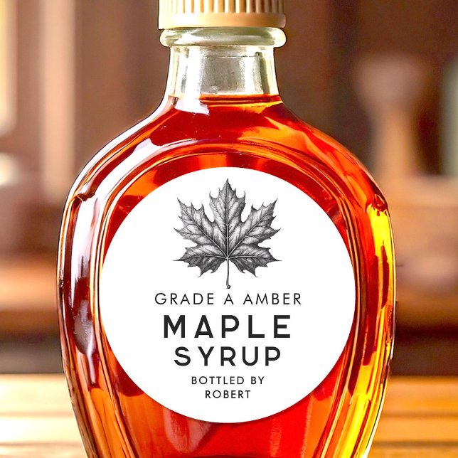 Ahornsirup hausgemachte Rezepte Runder Aufkleber (Von Creator hochgeladen)