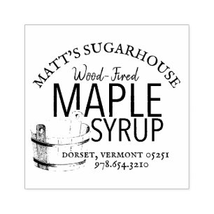 Ahornsirup Holzfaserprodukt Briefmarke Gummistempel