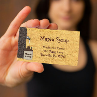 Ahornsirup Jug Custom Mapssirup Business Card Visitenkarte