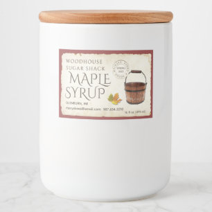 Ahornsirup-Pergament-Sap-Eimer-Poststempel 7,62 cm Lebensmitteletikett