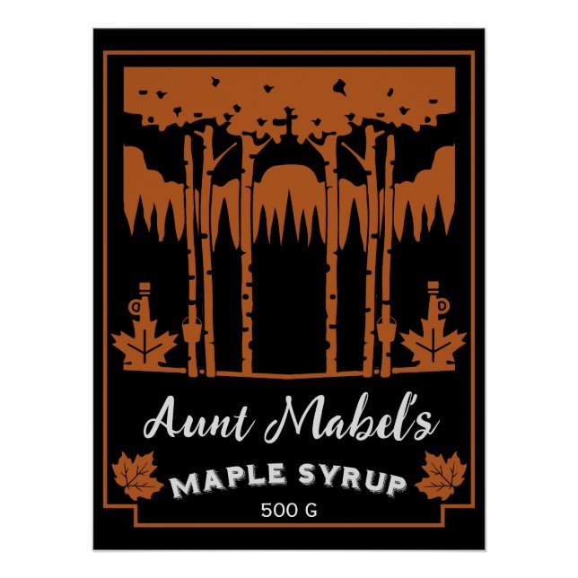 Ahornsirup-Zuhause bearbeitet Poster (Vorderseite)