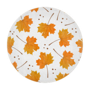 Ahornspiegel: Cartoon Herbstleaves Schneidebrett