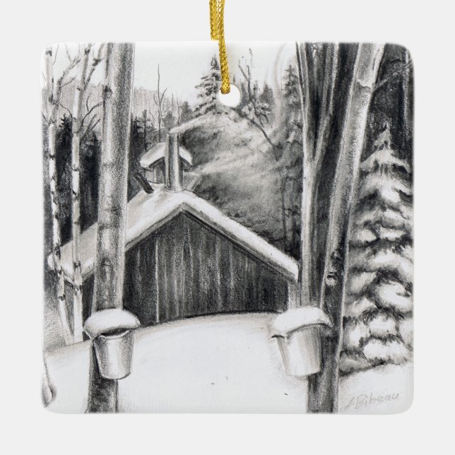 Ahornzuckerhalle Keramikornament (Vorderseite)