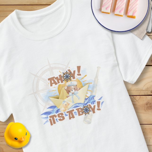 Ahoy! Baby Boy Shower T - Shirt (Von Creator hochgeladen)