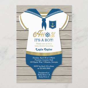 Ahoy Baby Shower Einladung, Segler, Kosmetik Einladung