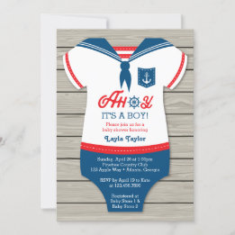 Ahoy Baby Shower Einladung, Segler, Kosmetik Einladung