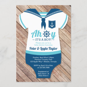 Ahoy Baby Shower Einladung, Segler, Kosmetik Einladung