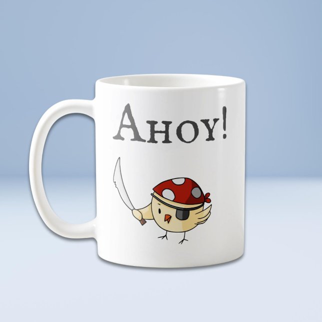 Ahoy Bird Pirate Kaffeetasse (Von Creator hochgeladen)