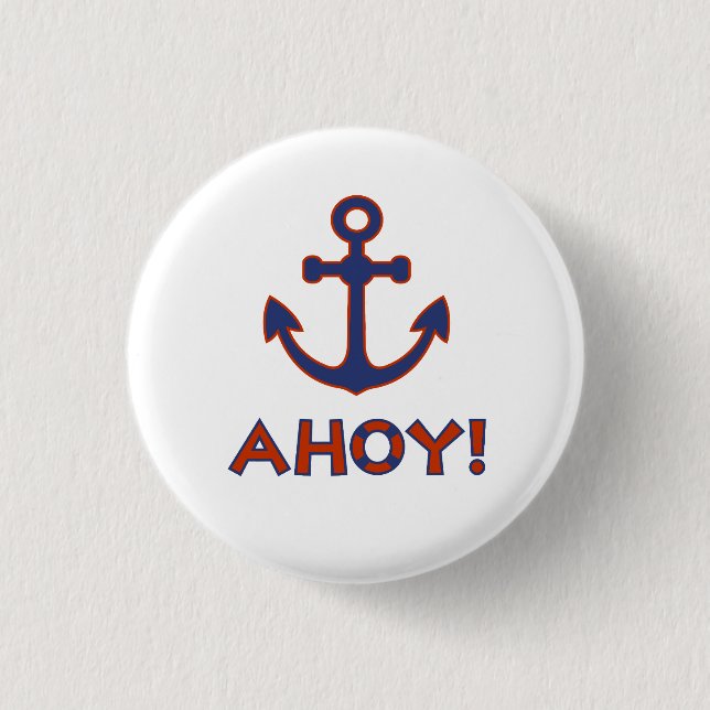AHOY! Buoy + Ankerdesign Red+Blue Button (Vorderseite)