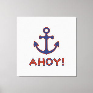 AHOY! Buoy + Ankerdesign Red+Blue Leinwanddruck