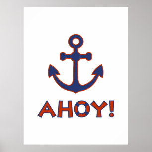AHOY! Buoy + Ankerdesign Red+Blue Poster