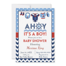 Ahoy C'est un Baby shower garçon Invitation