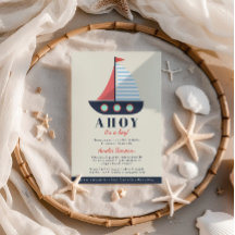 Ahoy C'est un Baby shower garçon Invitation