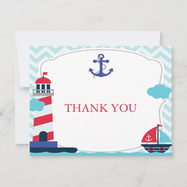Ahoy C'est un Carte de remerciements de baby showe (Devant)