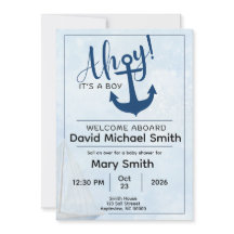 Ahoy C'est un garçon Invitation Baby shower