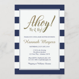 Ahoy ! C'est un garçon ! Invitation Baby shower na