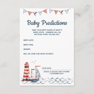 Ahoy C'est un garçon Nautique carte de prédictions