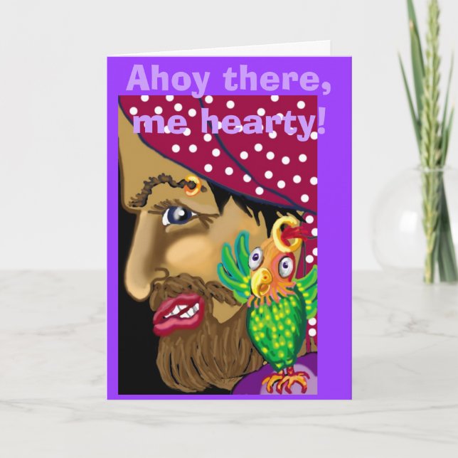 Ahoy da, ich herzlich! Pirate-Party Einladung (Vorderseite)