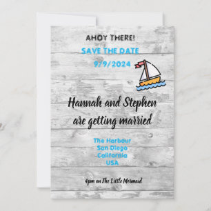 Ahoy da! Yachtdesign Save the Date Karte