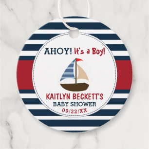 Ahoy! Das ist ein Junge! Babydusche für Nautical B Geschenkanhänger