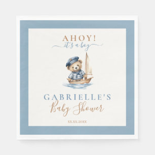 Ahoy, das ist ein Junge! Minimalistische Kinderdus Serviette