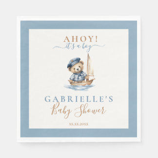 Ahoy, das ist ein Junge! Minimalistische Kinderdus Serviette