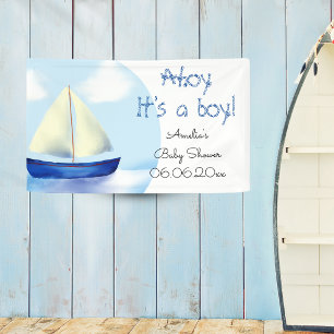 Ahoy, ein Junge! Babyparty Banner