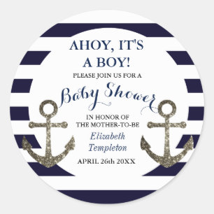 Ahoy Es ist ein Baby-Baby-Aufkleber Runder Aufkleber