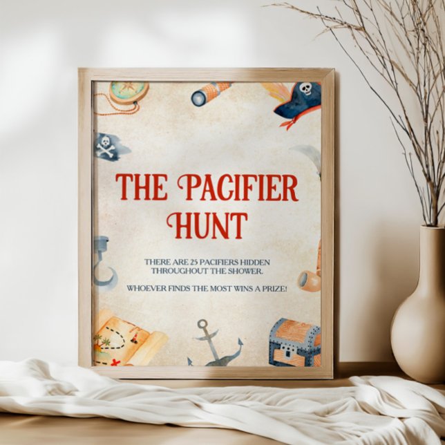 Ahoy Es ist ein Baby Shower Schnuller Hunt Sockelschild (Von Creator hochgeladen)