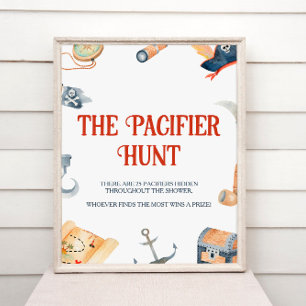 Ahoy Es ist ein Baby Shower Schnuller Hunt Sockelschild
