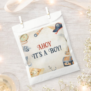 Ahoy Es ist ein Boy Pirate Baby Shower Fevor Tasch Geschenktütchen