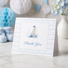 Ahoy, es ist ein Junge - Baby Shower Blaues Segelb