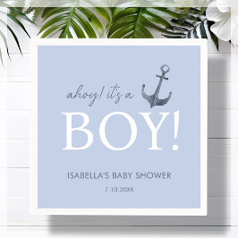 Ahoy! Es ist ein Junge | Babydusche Serviette