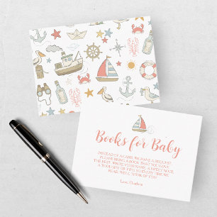 Ahoy, es ist ein Junge Bücher für die Babyparty Begleitkarte