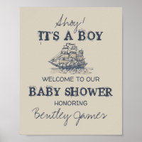 Ahoy! Es ist ein Junge, der Vintage Wassermassaged