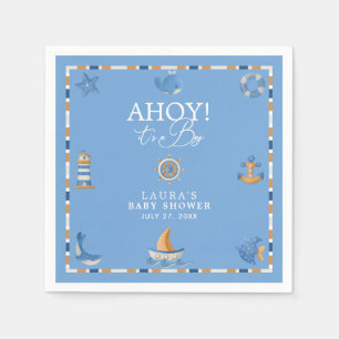 Ahoy, es ist ein Junge, nautische Matrosen-Ozean-B Serviette